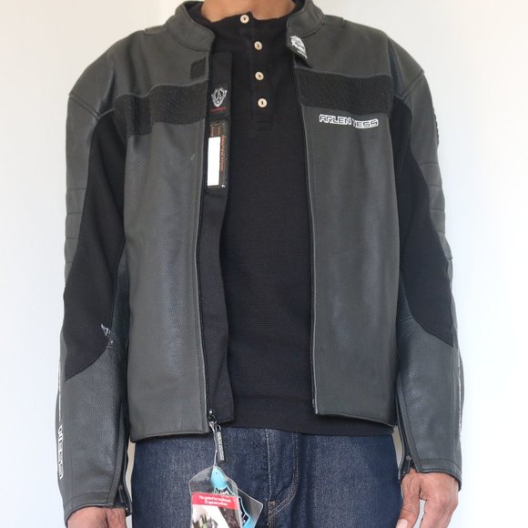 Arlen Ness Genuine Leather Biker Jacket - Picture 1 of 5